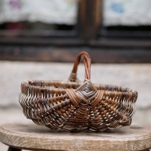 Panier Petit Paysan rond anse torsadée - Collection éclisses